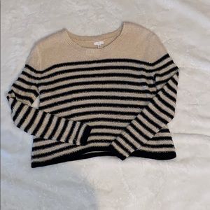 Tan & black Striped sweater